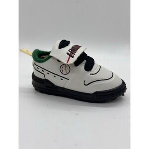 Vintage Linking Mini Golf Shoe Sneaker Christmas Ornament Black White Leather